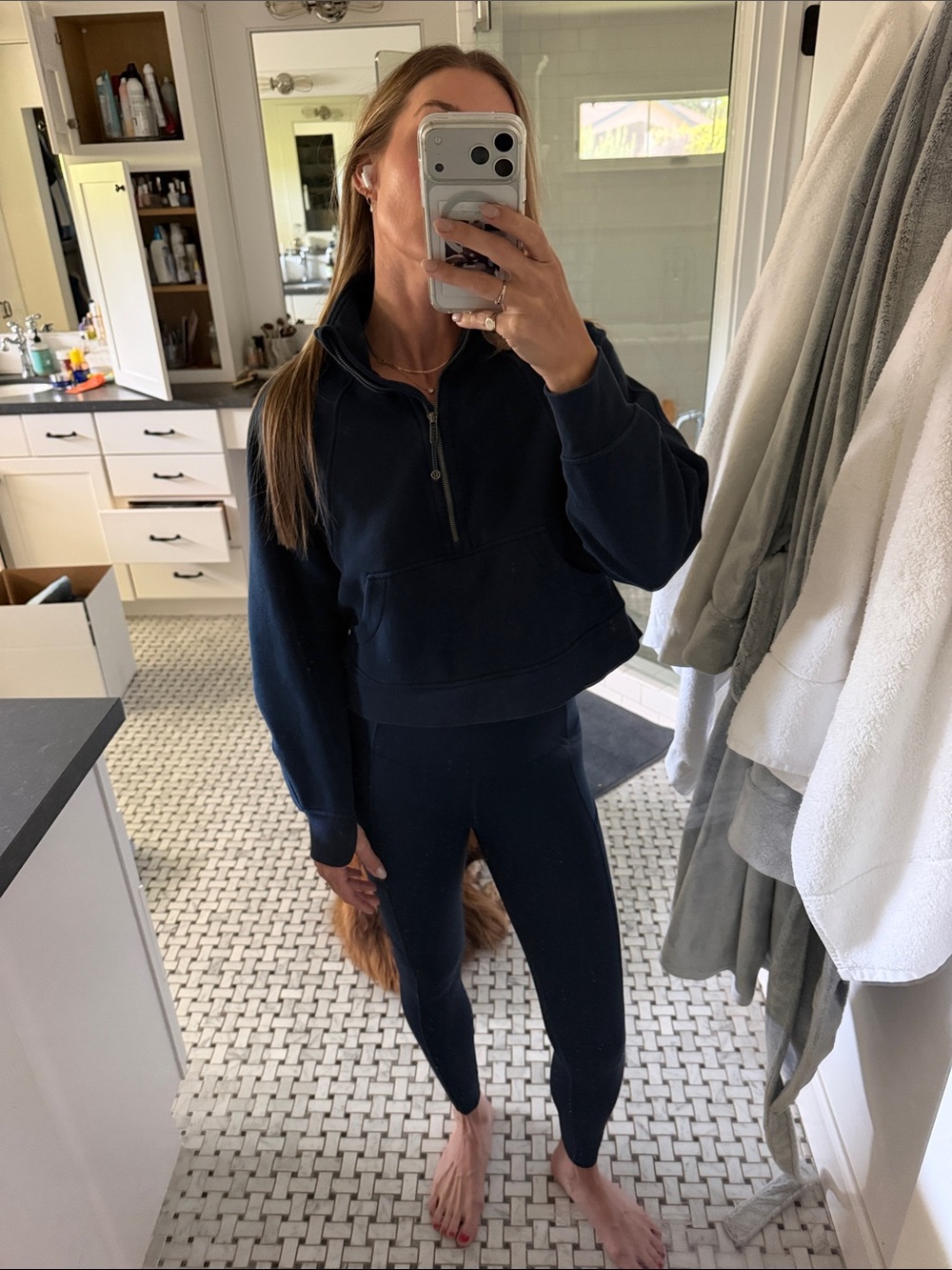 lululemon athletica Navy Half-Zip Pullover Hoodie